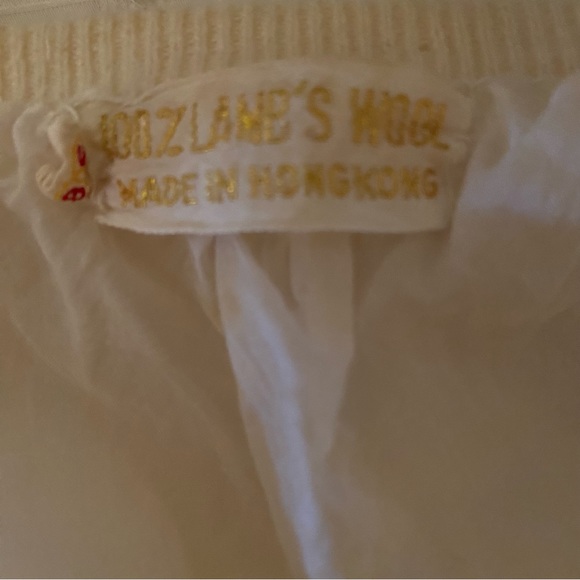 Vintage lined lambswool Sm cream cardigan. - Picture 9 of 12